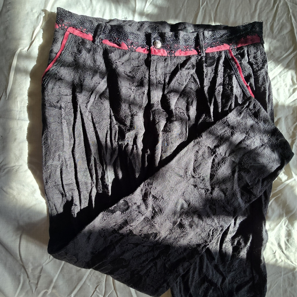 Gothic Lace Pants with rex Accents